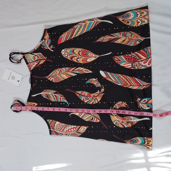 Medium LOVEU.DEAR BLACK MULTI Blouson Tank Top - Picture 8 of 9